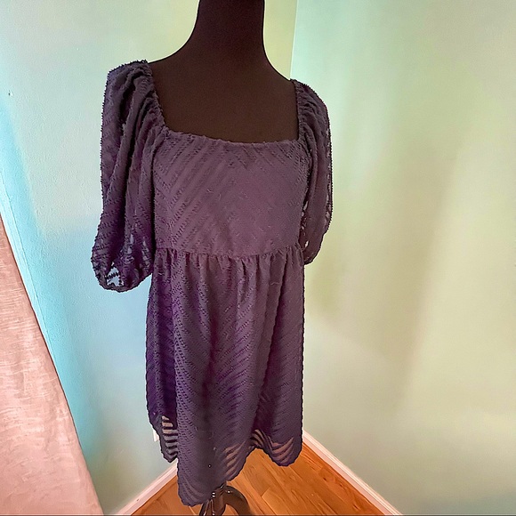 Amazon navy blue babydoll dress - Picture 4 of 4